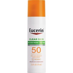 Eucerin Sun Clear Skin Face Sunscreen Lotion SPF 50 for Acne Prone and Oily