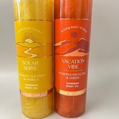 Bath & Body Works Vacation Vibe & Solar Shine Shimmer Body Oil 2 Pack
