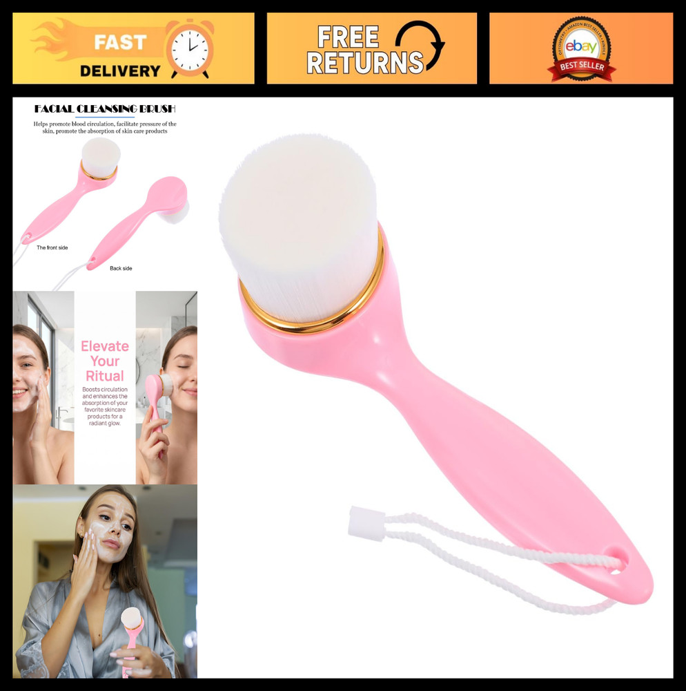 Manual Facial Cleansing Brush Tool – Soft Bristles for Deep Pore Cleansing & Exf