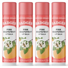 Badger Pink Grapefruit Classic Lip 0.15 Ounce (Pack of 4),