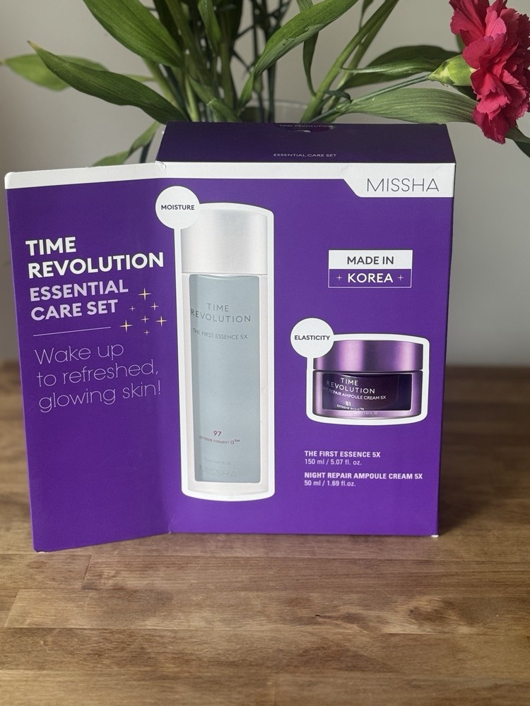 Missha Time Revolution Essential Care Set First Essence Night Repair Cream 5X