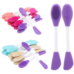 20 Pcs Silicone Face Mask Applicator, 2 in 1 Double-Sided Facial Scrubber Brush