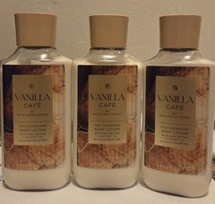 VANILLA CAFE LOT OF 3 BOTTLE BODY LOTIONS BATH AND BODY WORKS DISCONTINUED