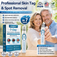Hiskin Skin Tag Remover Roller Pen Botanical Mole Wart Spot Removal Serum