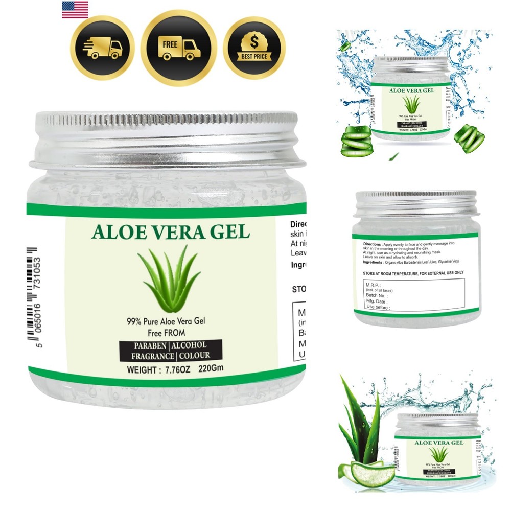 Aloe Vera Gel | 99% Pure Natural Aloe Gel | For Moisturizing Face Skin & Hair…