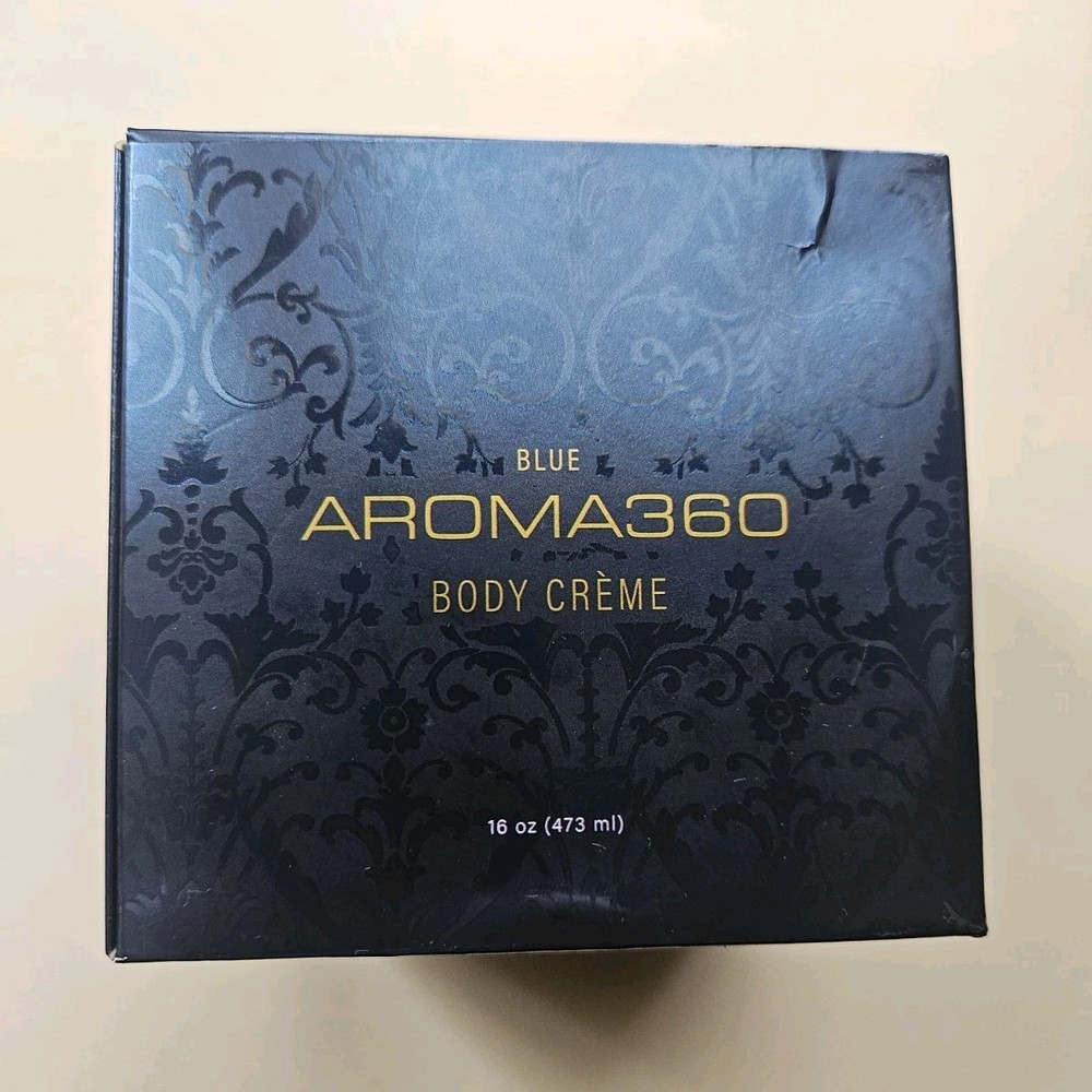 Aroma360 Blue Hydrating Body Creme 16 oz Squalane Shea Butter Aloe Vera