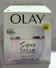 Olay Super Cream SPF 30 Sunscreen Moisturizer 50g 1.7oz Exp 03/27