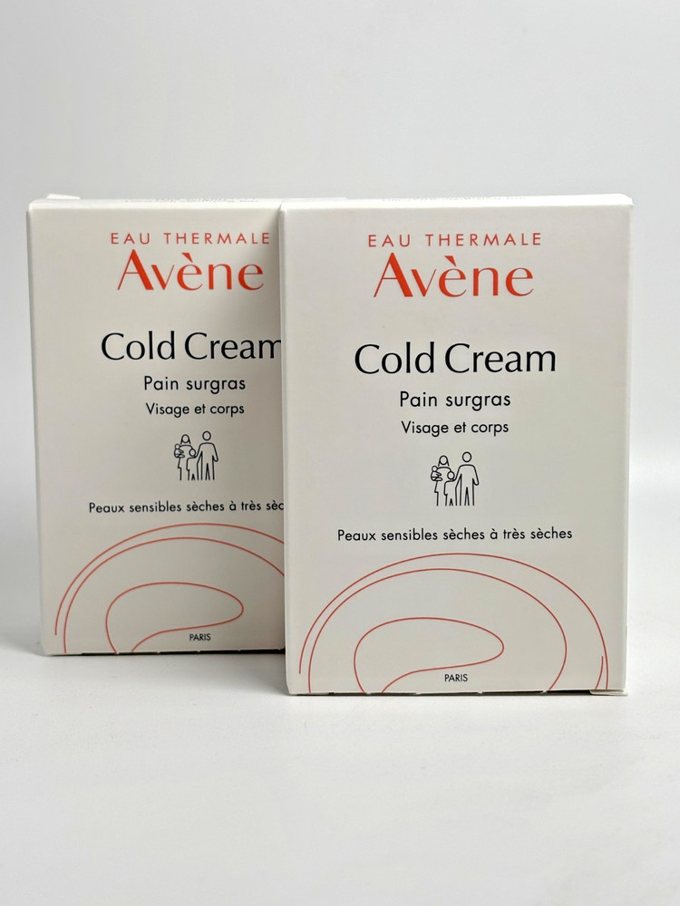2 X Avene Cold Cream Ultra Rich Soap Free Cleansing Bar 100g EXP: 06/2030