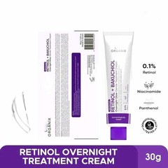 LUXE ORGANIX Retinol Bakuchiol Overnight Glow Gentle Treatment Cream 30g
