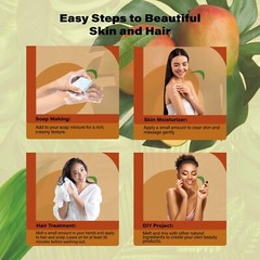 Raw Mango Butter 100% Pure Organic Natural Unrefined For Skin Body Hair Bulk