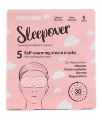 New In Box Popmask Sleepover 5 Self-warming Steam Mask Ex 1/24