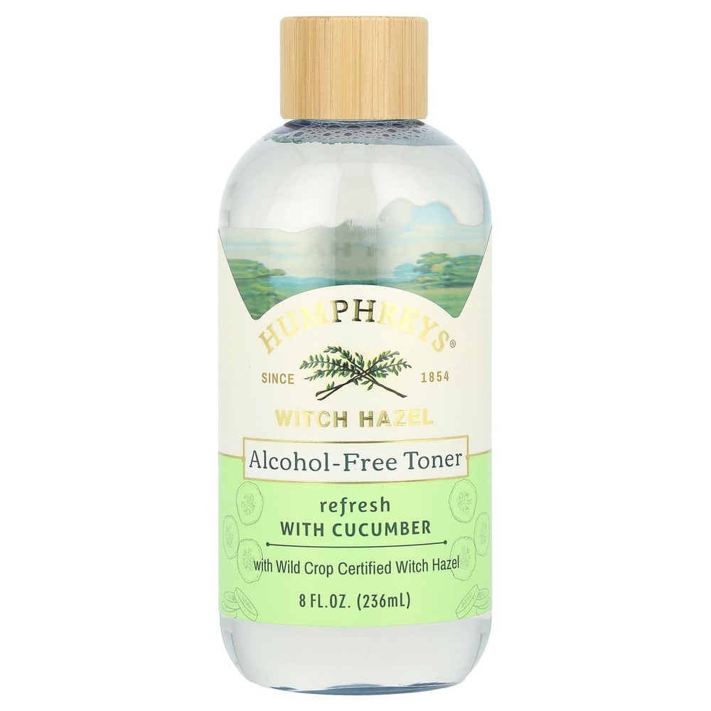 Humphreys Organic Witch Hazel Cucumber Alcohol Free Toner 8 Ounce Bottle
