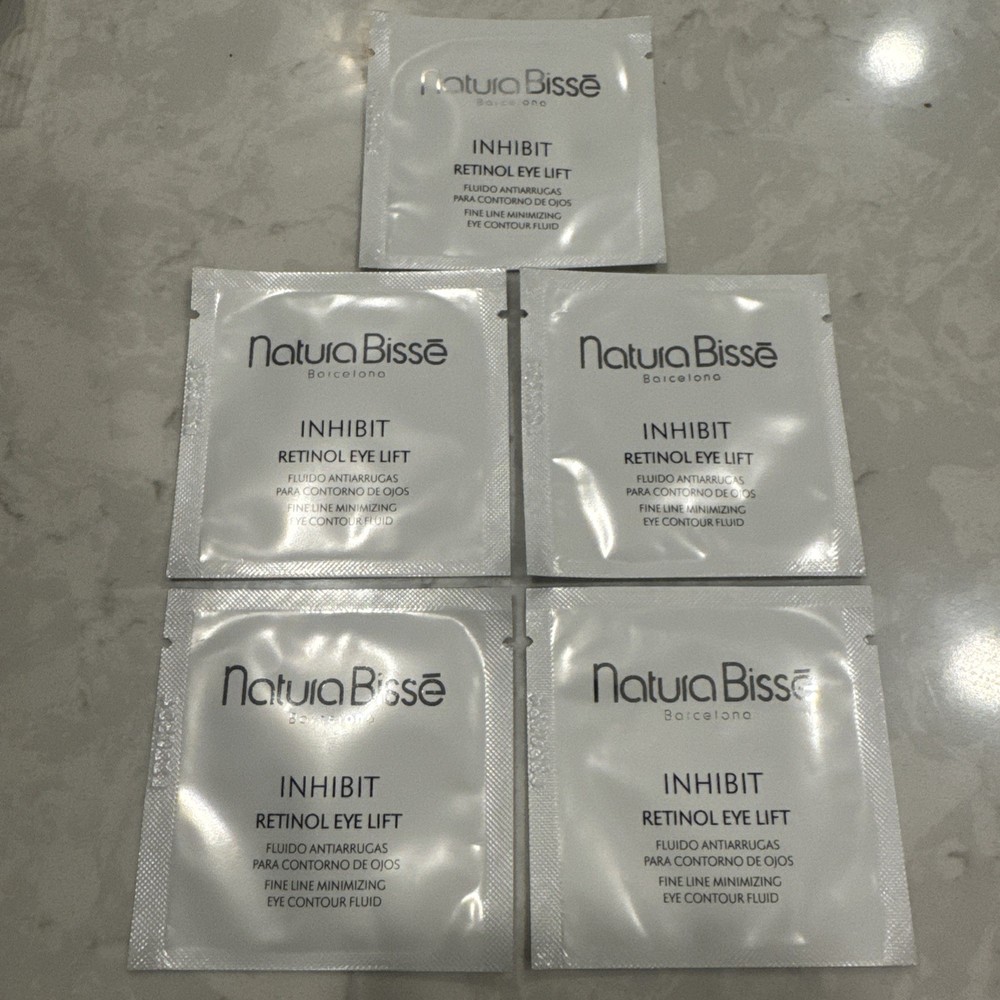 5 Natura Bisse Inhibit Retinol Eye Lift Contour Fluid 2 ml /.07 oz each packet