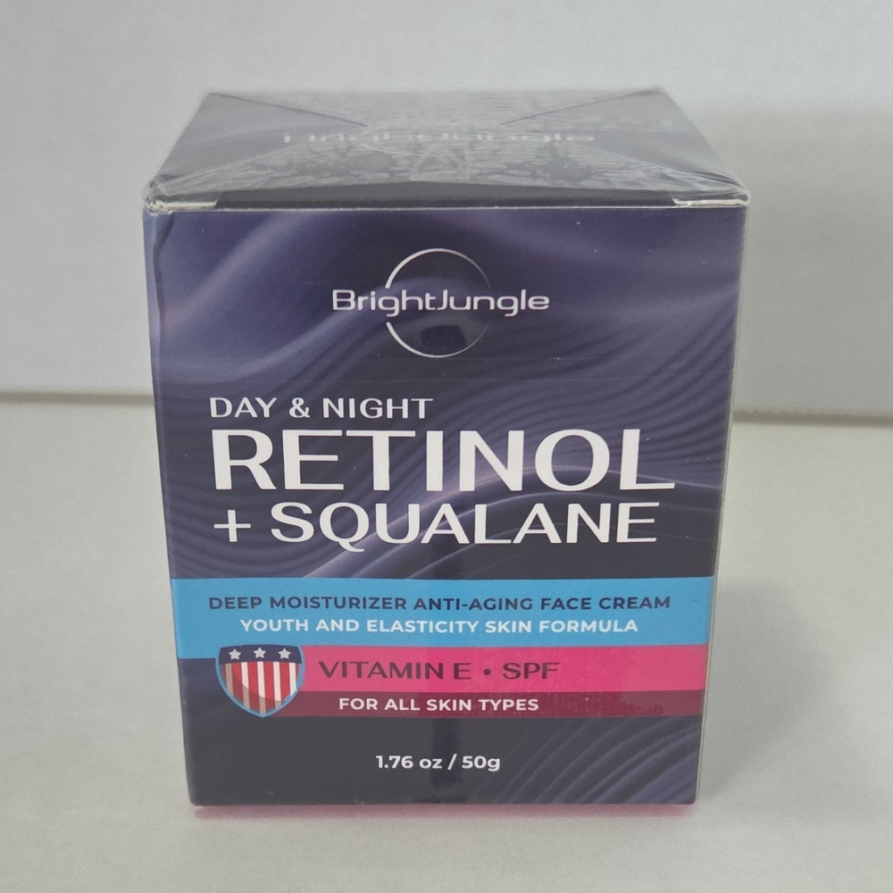 BrightJungle Retinol + Squalane Day & Night Face Cream Moisturizer 1.76 oz