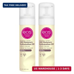eos Shea Butter Shave Cream – Vanilla Bliss, 24H Moisture Hydration, 7 fl oz, (P