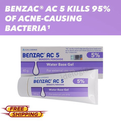 BENZAC AC 5% Gel Benzoyl Peroxide Acne Pimple Galderma France Face Care 60g