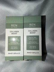 x2 REN Collagen Boost Face Serum Matrixyl 3000 Hyaluronic Acid Anti-Aging 1.02oz