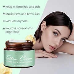 Organic Tallow Cream Castor Oil & Frankincense 60g/2.12 Oz, 2pk, by Woodsleep