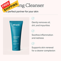 MDacne Hydrating Facial Cleanser with Salicylic Acid 0.5% 2 Ounce (Pack of 1)