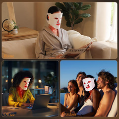 7 Color LED Light Therapy Face covering Facial Skin Rejuvenation Anti-Aging Acne