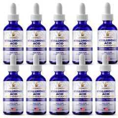 10 PACK Pure Hyaluronic Acid Serum for Face (2 Oz) – Paraben and Fragrance-Free