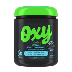 Oxy Deep Pore Acne Facial Cleansing Pads, Maximum 90 Count (Pack of 3), Brown