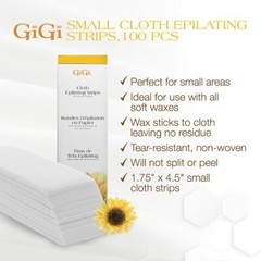 GiGi Small Cloth Epilating Strips for Face and Bikini Hair Waxing/Hair Removal,