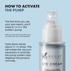 Eclat 1 Fl Oz (Pack of 1), Brightening Eye Cream with Natural Age Erasers