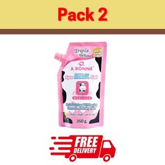 A Bonne Spa Milk Salt Moisturizing Whitening Skin Scrub Radiance 350g x2