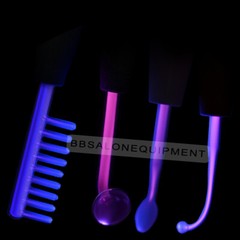 4 PCS Violet High Frequency Electrode Replacement Wands For High Freqeuncy Unit