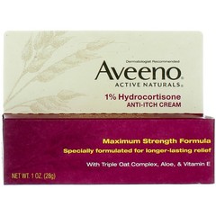 6 Pack Aveeno Active Naturals Anti-Itch Cream, 1 oz