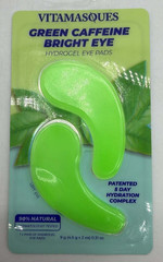 10PK Vitamasques Green Caffeine Bright Eye Hydrogel Eye Pads ~ NEW ~ FAST SHIP