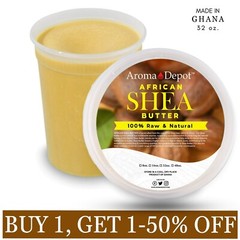 African Shea Butter 32 oz. / 2 lb Raw Yellow Shea Bulk Natural Organic Unrefined