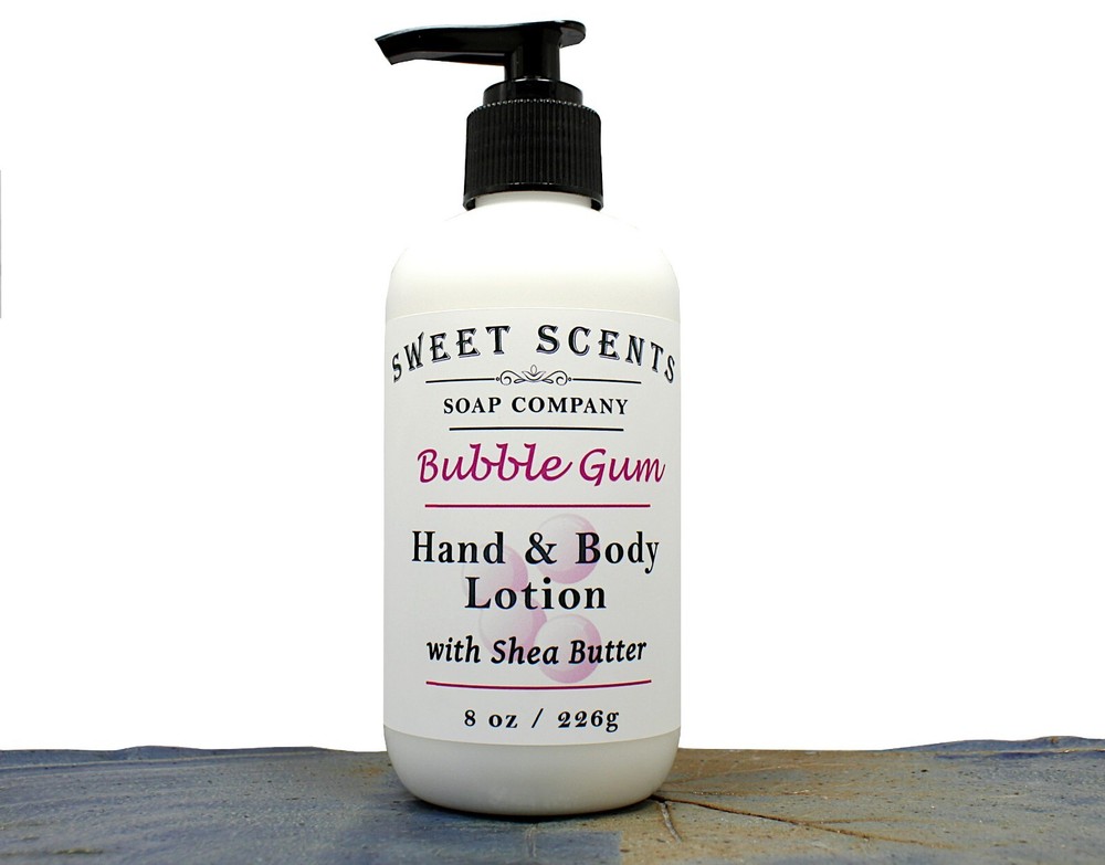 Hand & Body Lotion – Bubble Gum Handmade Lotion with Shea Butter – Moisturizer
