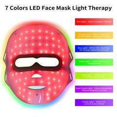 Wireless 7 Colors Light Led Facial Mask Red Light Therapy Photon Face Masks