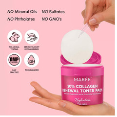 MAREE Collagen Acne Clearing Polishes – Toner Pads with Retinol – Minimizing