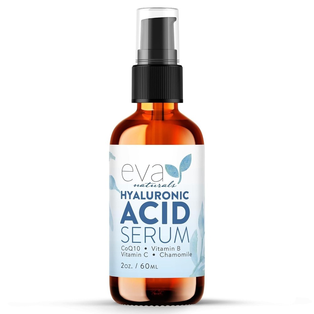 Eva Naturals Pure Hyaluronic Acid Serum For Face – Facial 2 Ounce (Pack of 1)