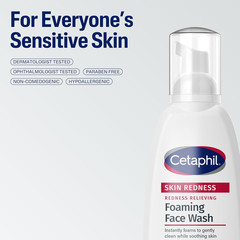 Cetaphil Redness Relieving Foaming Face Wash Sensitive Skin Calming Wash 8oz