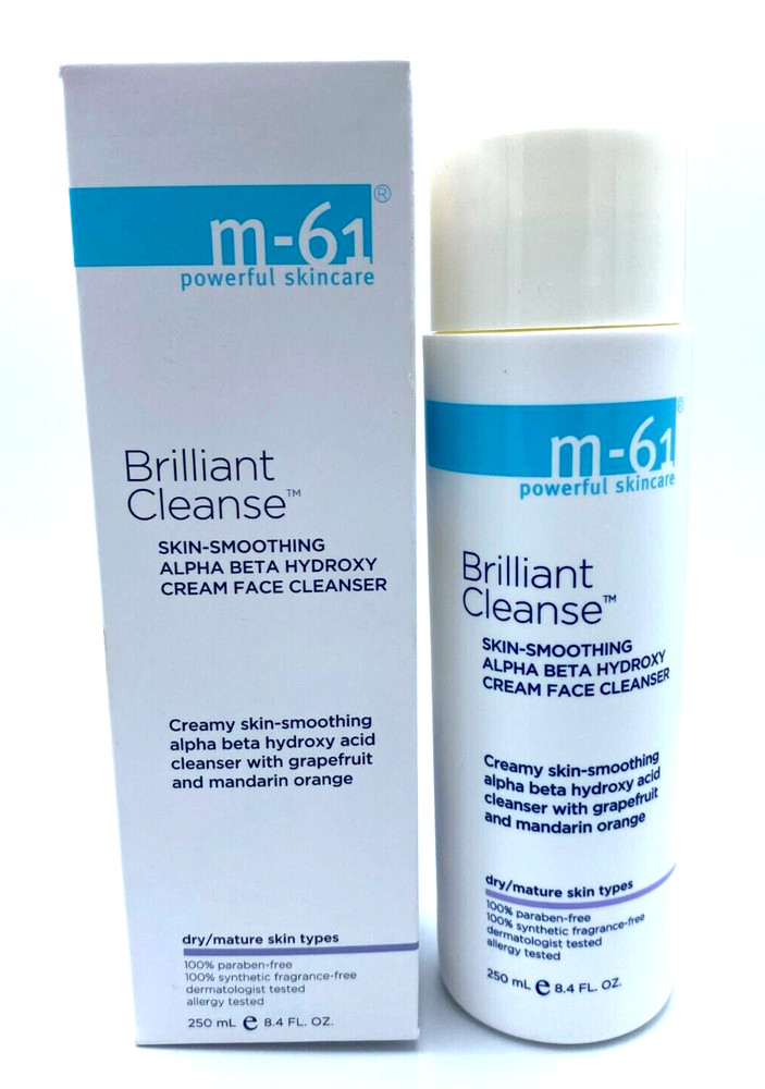 M 61 Brilliant Cleanse Skin Smoothing Hydroxy Cream Face Cleanser ~ 8.4 oz ~