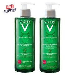 2 PACK Vichy Normaderm Phytosolution Intense Purifying Gel 400ml Exp 02/2028