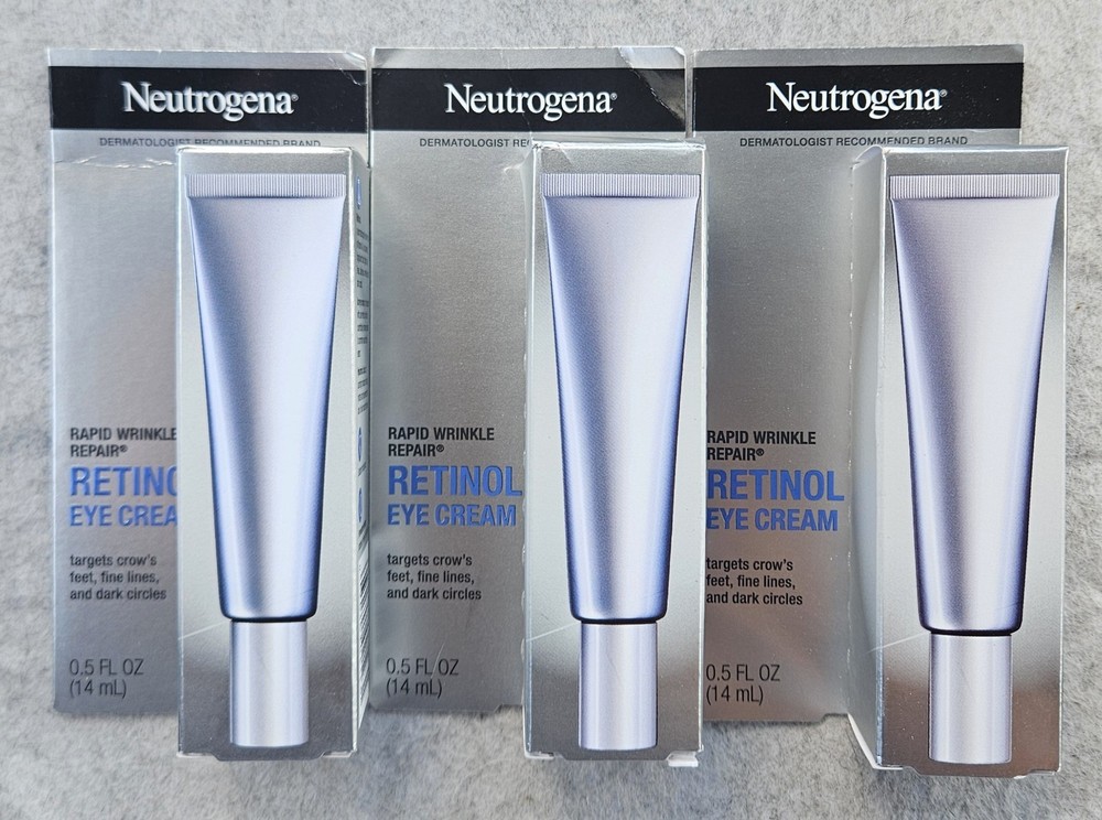 Neutrogena Retinol Eye Cream – Rapid Wrinkle Repair – Lot of 3 – brand new L@@K
