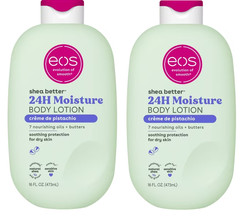 eos Shea Better Body Lotion Creme de Pistachio Soothes Dry Skin 16fl oz (Pack-2)