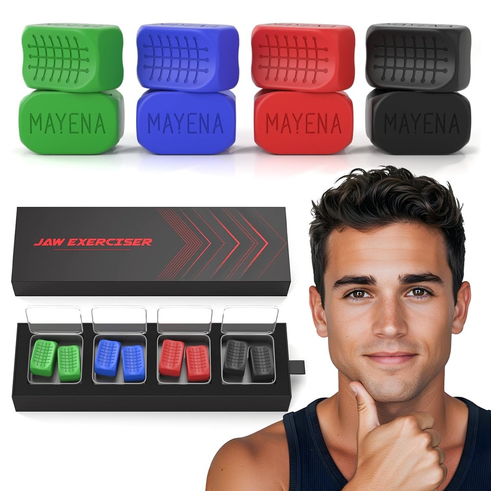 NEW VERSION Jaw Exerciser for Men and Women | 4 Resistance Levels Powerful Ja…