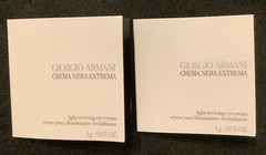 Set of 2 Giorgio Armani Crema Nera Extrema Light Reviving Eye Cream 0.03 Oz / 1g