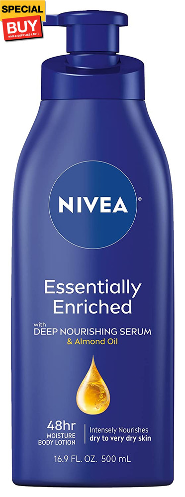 Essentially Enriched Body Lotion for Dry Skin, 16.9 Fl Oz Pump Bottle