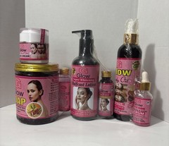 G Glow Soap, Super Whitening H/C Lotion, Oil, Face Cream & Serums 7 Pieces Combo