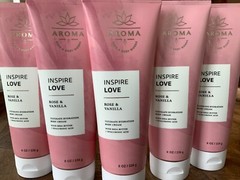 5 (FIVE) Inspire LOVE 8oz ROSE & VANILLA Aroma Shea CREAM Bath and Body Works