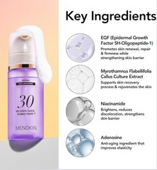 MENOKIN 30 Seconds Quick Bubble Mask Moist Hyaluronic Acid 95ml Made In Korea