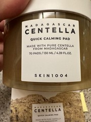 SKIN1004 Madagascar Centella Quick Calming Pad 70Pads 4.3oz/130mL EXP8/2027 FULL