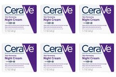 CeraVe Night Moisturizer Value Set 6 Jars 1.7oz Skin Renewing Cream